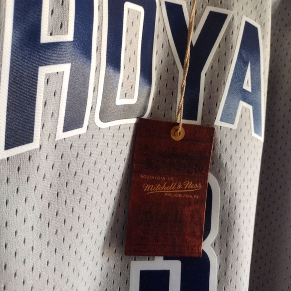NWT Georgetown Hoyas Allen Iverson Mitchell and Ness 1995-1996 Jersey XXL Grey - Picture 14 of 14